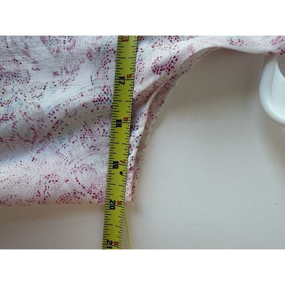 Etcetera 100% Silk Chiffon Floral Sleeveless Top Size 6 Pink Great Condition - Picture 5 of 6